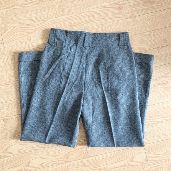 Herringbone Vintage Wide Leg Pants Trouser Size 29 - Picture 2 of 9